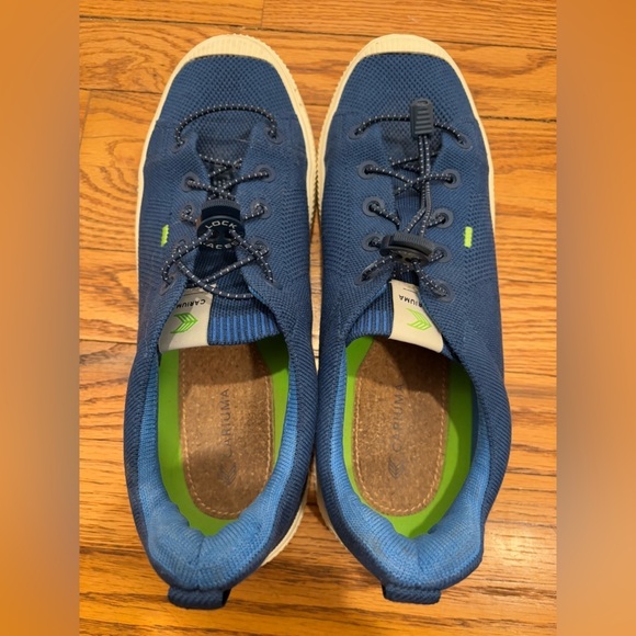 Cariuma IBI Low Cut Performance Sneakers M 9.5/W 10.5 Blue knit Canvass - Picture 8 of 9